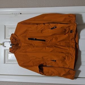 REI Boys L (12/14) 100% Nylon Windbreaker Orange Jacket